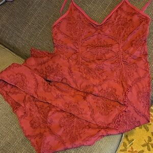 Intimately Free People burgundy onesie bodysuit one piece